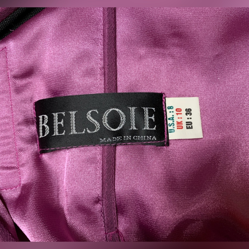Belsoie bridesmaid elegant gown dress. Size 8. Like New - Picture 3 of 8